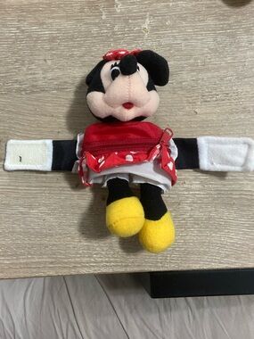 Vintage Disneyland, Walt Disney World, Minnie Mouse Plush Wrist Purse
